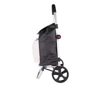Cofan Carro de la Compra Plegable con 2 Ruedas | Material: Aluminio | Bolsa de 43 litros | Bolsillo para congelados | | Negro y Beige/Negro y Granate (Negro y Beige, 43 litros)