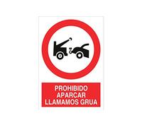 Cofan Cartel poliestireno Prohido aparcar aviso grua 420x297mm