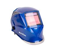Cofan Casco de Soldadura, Oscurecimiento Automático DIN 4-9 / DIN 9-13, Máscara de Soldadura Automática Blue Flying Shark, ARC/MIG/MAG/TIG, Función Soldar/Esmerilar, Visor 100 × 65 mm, EN 379 / EN ISO