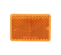 Cofan Catadióptrico Rectangular | Color Rojo, ámbar o Blanco (colocación Parte Trasera del vehículo) | Producto homologado | con Adhesivo | Medidas: 56 x 39 mm (Ámbar, 56 x 39 mm)