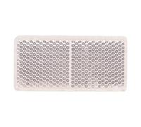 Cofan Catadióptrico Rectangular | Color Rojo, ámbar o Blanco (colocación Parte Trasera del vehículo) | Producto homologado | con Adhesivo | Medidas: 71 x 35 mm (Blanco, 71 x 35 mm)