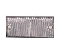 Cofan Catadióptrico Rectangular con Agujero | Color Rojo, ámbar o Blanco (Parte Trasera del vehículo) | Producto homologado | Tornillos no incluidos | Adhesivo | 106 x 50 mm (Blanco, 106 x 50 mm)