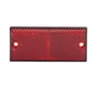 Cofan Catadióptrico Rectangular con Agujero | Color Rojo, ámbar o Blanco (Parte Trasera del vehículo) | Producto homologado | Tornillos no incluidos | 106 x 50 mm (Rojo, 106 x 50 mm)