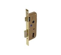 Cofan Cerradura embutir D85 E40 con cerradero Níquel para puertas madera