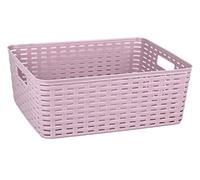 Cofan Cesta Multiusos | Capacidad 12 L | Medidas 36 x 28 x 13.5 cm | Color Rosa | Cesta de Almacenaje | Cesta Organizadora