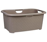 Cofan Cesta Multiusos de Polipropileno | Modelo Marsella | Color Piedra | Medidas 59 x 38 x 26 cm