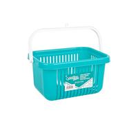 Cofan Cesta para Pinzas de Ropa, Azul Turquesa, 27 x 21 x 14 cm | Verde lima o azul turquesa disponible, Ligera y resistente, Con colgador