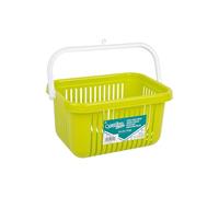 Cofan Cesta para pinzas de ropa verde lima o azul turquesa, Ligera y resistente, Cesta pinzas para tender ropa con colgador, Medidas: 27 x 21 x 14 cm (Verde lima, 27 x 21 x 14 cm)