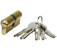 Cofan cilindro de seguridad llaves iguales | Medidas desde 30/30 hasta 45/45 | Color latón | Leva larga