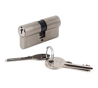 Cofan cilindro de seguridad llaves iguales | Medidas desde 30/30 hasta 45/45 | Color níquel | Leva larga