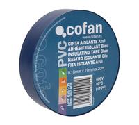 Cofan Cinta Aislante 180 Micras | Color azul | Resistente al voltaje, al calor y a diferentes ácidos y alcalinos