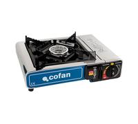 Cofan Cocina portátil de gas | Hornillo de camping | Con 1 fogón | Compatible con cartuchos de gas | Potencia: 2200 W | Medidas: 34 x 28 x 11,5 cm