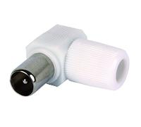 Cofan Conector de Antena de TV | Tipo Codo Salida Macho | Longitud 9,5 mm