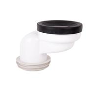 Cofan Conexión Manguito de Conexión Súper Excéntrico para Inodoro Ø90-110 mm, Manguito WC Compacto con Junta de Goma, Conector de Desplazamiento Lateral