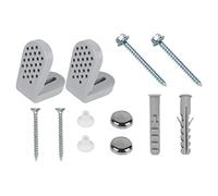 Cofan Conjunto de Tornillos | Fijación de Inodoro | Horizontal | Compuesto de un Soporte, Dos Tornillos, Tapones y Taco