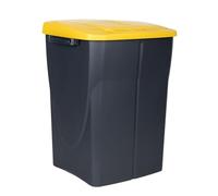 Cubo de basura amarillo para reciclar plásticos y envases | Capacidad de 15, 25 o 45 litros | Tres Medidas (45 L)