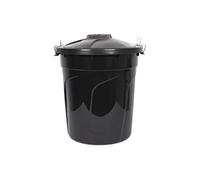 Cofan Cubo de Basura | Color Negro | Capacidad 50 L | Con Asas de Cierre Incorporadas Metálicas| Cubo de Basura con Tapa