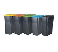 Cofan - Cubos de basura para reciclar | Capacidad de 45 litros | Medidas: 36,5 x 36 x 51 cm | Cinco Colores Azul
