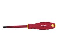 Cofan Destornillador Aislado 1000 V | Pozidrive PZ-0 a PZ-3 | Longitud 60 mm a 150 mm