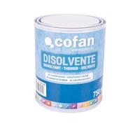 Cofan Disolvente clorocaucho | Diluyente para resinas acrílicas termoplásticas | Alta compatibilidad y brochabilidad | No afecta al brillo | Capacidad: 750 ml