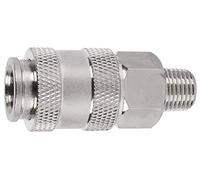 Cofan Enchufe rápido universal de rosca macho 1/4", 1/2" y 3/8" | Para instalaciones neumáticas | Compacto y ligero | Fabricados en acero endurecido