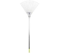 COFAN Escoba Plegable de Metal | Con 15 Puas | Escoba Metálica | Recoge Hojas | Ideal para Jardín - ESCOBA PLEGABLE METAL 15 PUAS