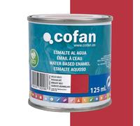 Cofan Esmalte ecológico al agua multisuperficies | Acabado: Brillo | Envase: 125 ml (Rojo Vivo Brillo)