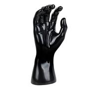 Cofan Expositor de guantes | Mano derecha expositora con base magnética | Fabricado en polipropileno de color negro