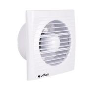 Cofan Extractor de Baño Axial Ø125 mm 14 W, Con Antirretorno, Protección IP24, Color Blanco, Ventilación para Cocina, Baño, Sótano y Estancias