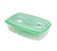Cofan Fiambrera rectangular con cubiertos | Capacidad para 1,5 litros | Color Verde, Rojo o Azul