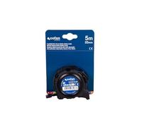 Cofan Flexómetro de hoja negra con doble cara | Carcasa de ABS | Funda antichoque | Botón de bloqueo automático | Cinco Medidas Disponibles (1, 5 m x 25 mm)