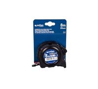 Cofan Flexómetro de hoja negra con doble cara | Carcasa de ABS | Funda antichoque | Botón de bloqueo automático | Cinco Medidas Disponibles (1, 8 m x 25 mm)