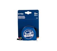 Cofan Flexómetro estándar | Carcasa resistente de ABS | Botón de bloqueo | Gancho no magnético | Cinta métrica | Funda antichoque (1, 8 m x 25 mm)