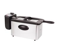 Cofan Freidora Eléctrica | Modelo Riaza | Fabricada en Acero Inoxidable cepillado | 2000 W | Capacidad 3 L