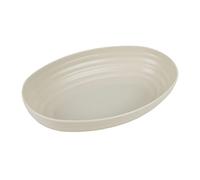 Cofan Fuente Ovalada Estilo Japonés | En color Beige | Medida: 24 x 16 x 5,5 cm | Venta Unitaria