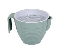 Cofan Grasera con colador en 500 ml Modelo Albahaca | Graseras de Cocina | Verde Agua | Medidas 16.5 x 12 x 10 cm