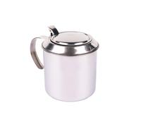 Cofan Grasera de acero inoxidable | Filtro desmontable | Recipiente con colador para conservar aceite | Icono de carne o pescado | Capacidad: 0,75 l | Medidas: 10 x 12 cm (Carne, 10 x 12 cm)