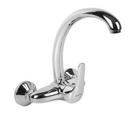 Cofan Grifo de Caño Alto para Cocina y Lavadero Monomando | Instalación en Pared | Cartucho Cerámico de 40 mm | Medidas: 24 cm de alto x 17,6 cm de ancho