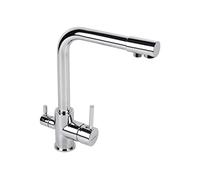 Cofan Grifo de Cocina | Monomando | 3 Vías Adaptables para Osmosis | Fabricado en Latón con Acabado Cromado