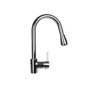 Cofan Grifo de Cocina | Monomando con Ducha | Fabricado en Latón con Mando en Aleación de Zinc