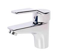 Cofan Grifo Monomando para Lavabo con Acabado Cromado, Incluye Cartucho Cerámico de 40 mm, Soporte de Fijación y Latiguillos Flexibles