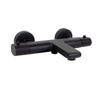 Cofan Grifo Termostático para Bañera | Color Grifería Negra | Medidas 26,5 x 3,1 cm