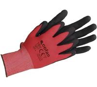 Cofan - Guante Impregnado Nitrilo Foam, Rojo Negro, Talla: 9