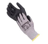 Cofan Guantes Anticorte HPPE con Látex Rugoso, Agarre Seco y Húmedo, Pack de 12 Pares de Guantes, Galga 13, Talla 6 hasta la 10, De Conformidad con EN 388:2016 (12, Talla 10)