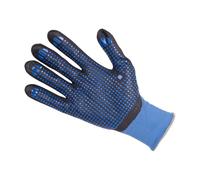 Cofan Guantes impregnados de nitrilo con puntos azules | Pack de 12 pares de guantes o formato unitario | Talla 10 | Transpirables y antideslizantes | Protección EN 388-3232X (1, 10)