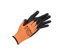 Cofan Guantes naranja flúor | Revestimiento de látex térmico | Protección mecánica y contra el frío | Pack de 12 pares o 1 par | EN 388 - EN 511 | Talla 7 | Alta elasticidad y agarre (12, 7)