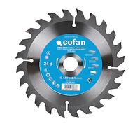 Cofan Hoja de sierra circular 24 dientes – Para maderas laminadas, duras y plásticos 150 x 20 mm