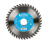 Cofan Hoja de sierra circular | Disco de corte para madera | 40 dientes | Adecuado para maderas laminadas, maderas duras y plásticos | Medidas: 160 x 30 mm