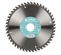 Cofan Hoja de sierra ingletadora | 48 dientes | Adecuado para madera dura, plástico y madera laminada | Insertos de metal duro | 200 x 30 mm | Grosor del disco: 3,2 mm