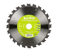 Cofan Hoja de sierra ingletadora | Disco de corte para madera y metal | 24 dientes | Adecuado para maderas duras, paneles sándwich y metales con clavos | 250 x 30 mm | Grosor del disco: 2,2 mm